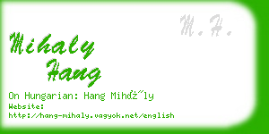 mihaly hang business card
